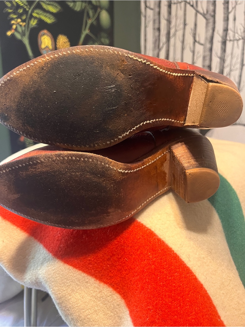 Vintage FRYE Women's Tall Leather Riding Boots - Red - Picture 8 of 10